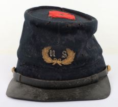 US CIVIL WAR PEREIOD UNION OFFICER FORAGE CAP W/ CORPS BADE
