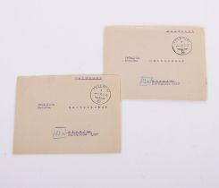 LOT OF 2 LUFTWAFFE PARATROOPER LETTERS W/ ENVELOPES