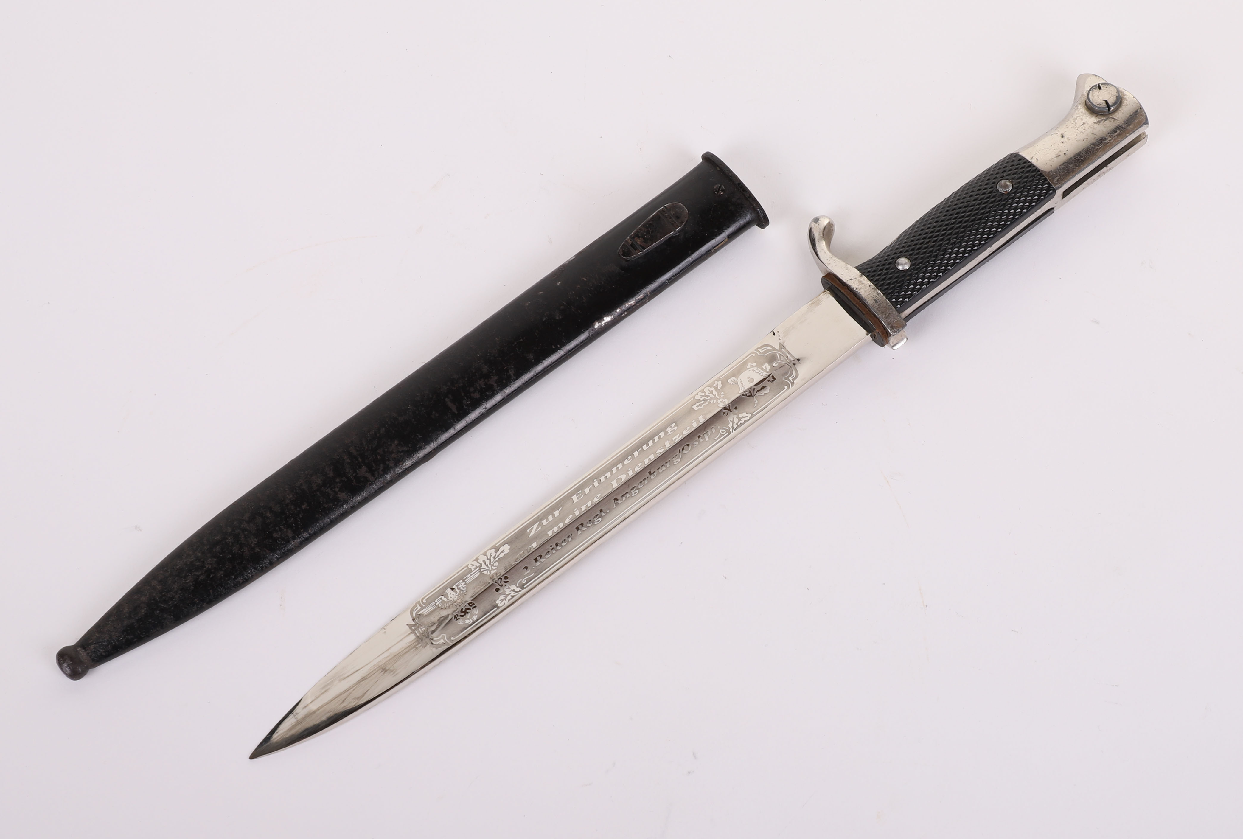 THIRD REICH DRESS K98 BAYONET WITH ENGRAVED BLADE BY ROBERT KLASS