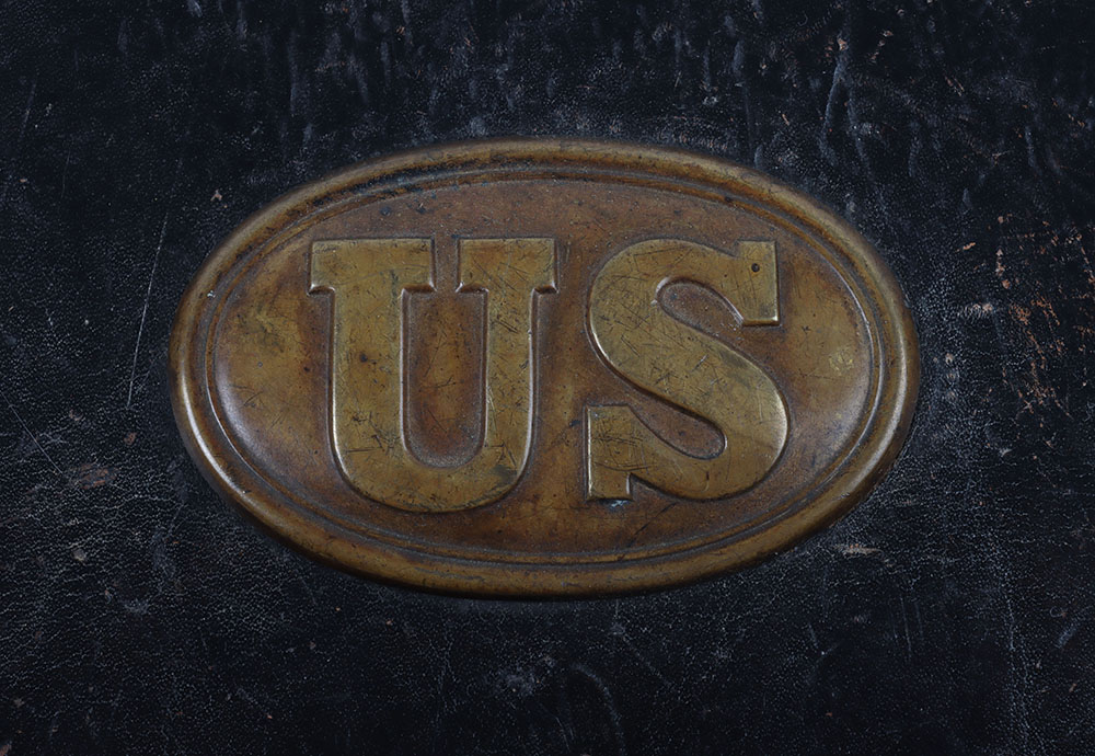 US CIVIL WAR RARE LARGE SIZE UNION CARTRIDGE BOX - Image 2 of 5