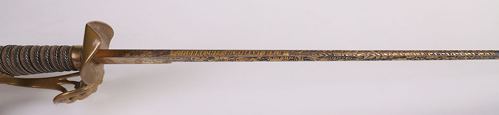 IMPERIAL GERMAN PRUSSIAN BLUE GILT AND DAMASCUS PRESENTATION OFFICERS SWORD - Image 13 of 21