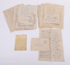 LOT OF 3 WAFFEN-SS FELDPOST LETTERS W/ ENVELOPES & A SS POSTCARD