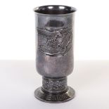 WW2 GERMAN LUFTWAFFE HONOUR GOBLET (EHRENPOKAL) AWARDED TO OBERFELDWEBEL WOLFGANG MILLATZ WHO WAS KI