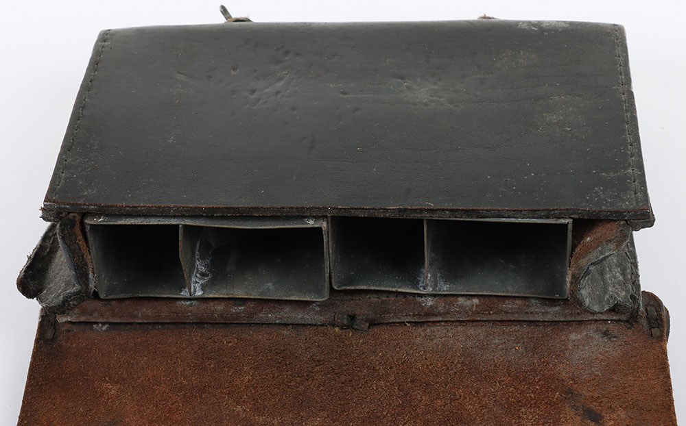 US CIVIL WAR RARE LARGE SIZE UNION CARTRIDGE BOX - Image 5 of 5