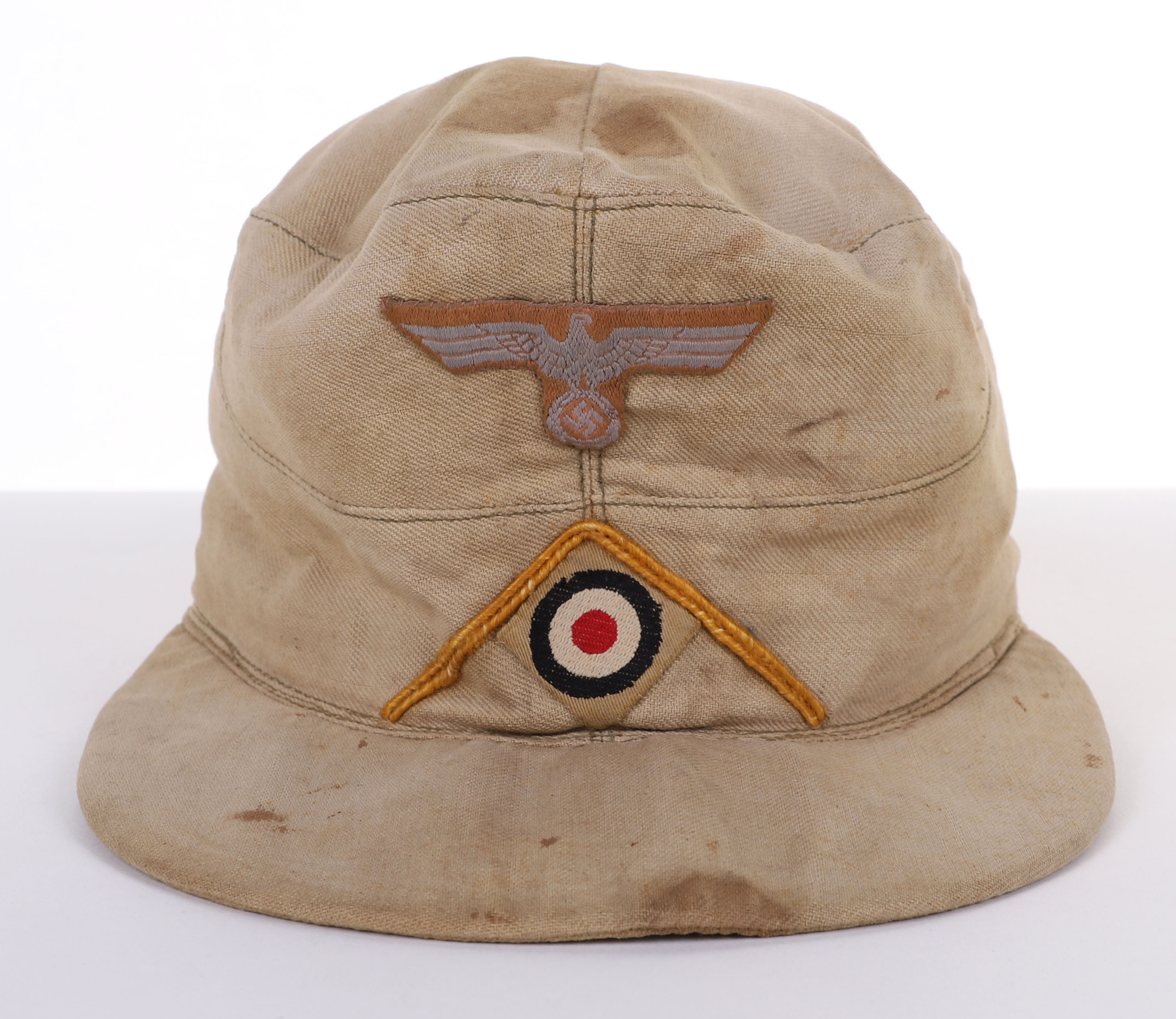 WW2 GERMAN AFRIKAKORPS CAVALRY SECTION M-41 FIELD CAP - Image 7 of 14