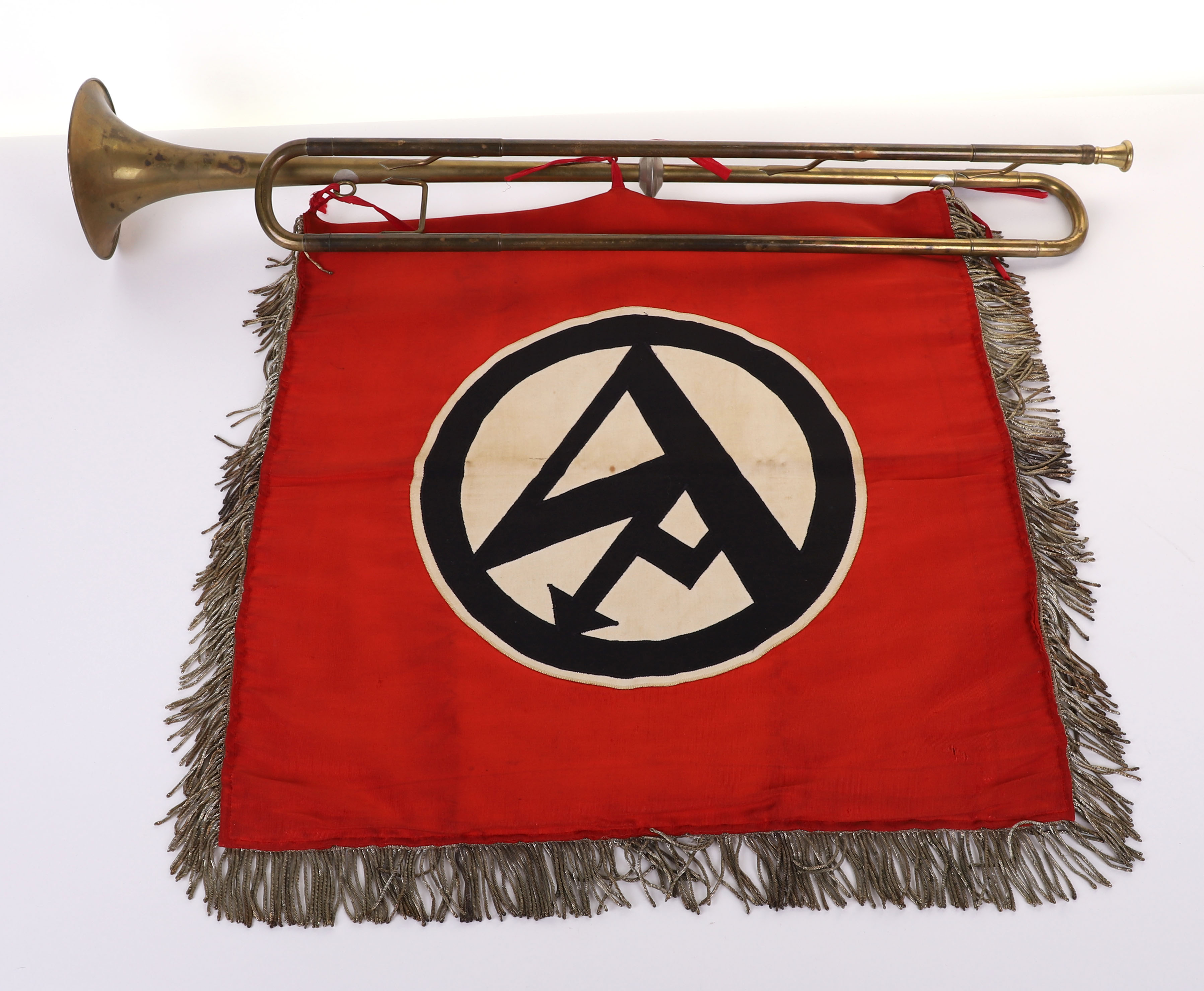 THIRD REICH SA (STURMABTEILUNG) TRUMPET BANNER - Image 8 of 18