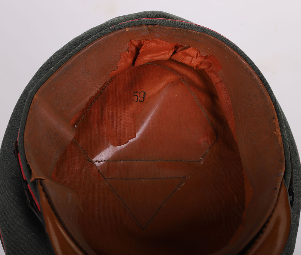 WWII GERMAN HEER PANZER EM VISOR HAT - Image 10 of 12