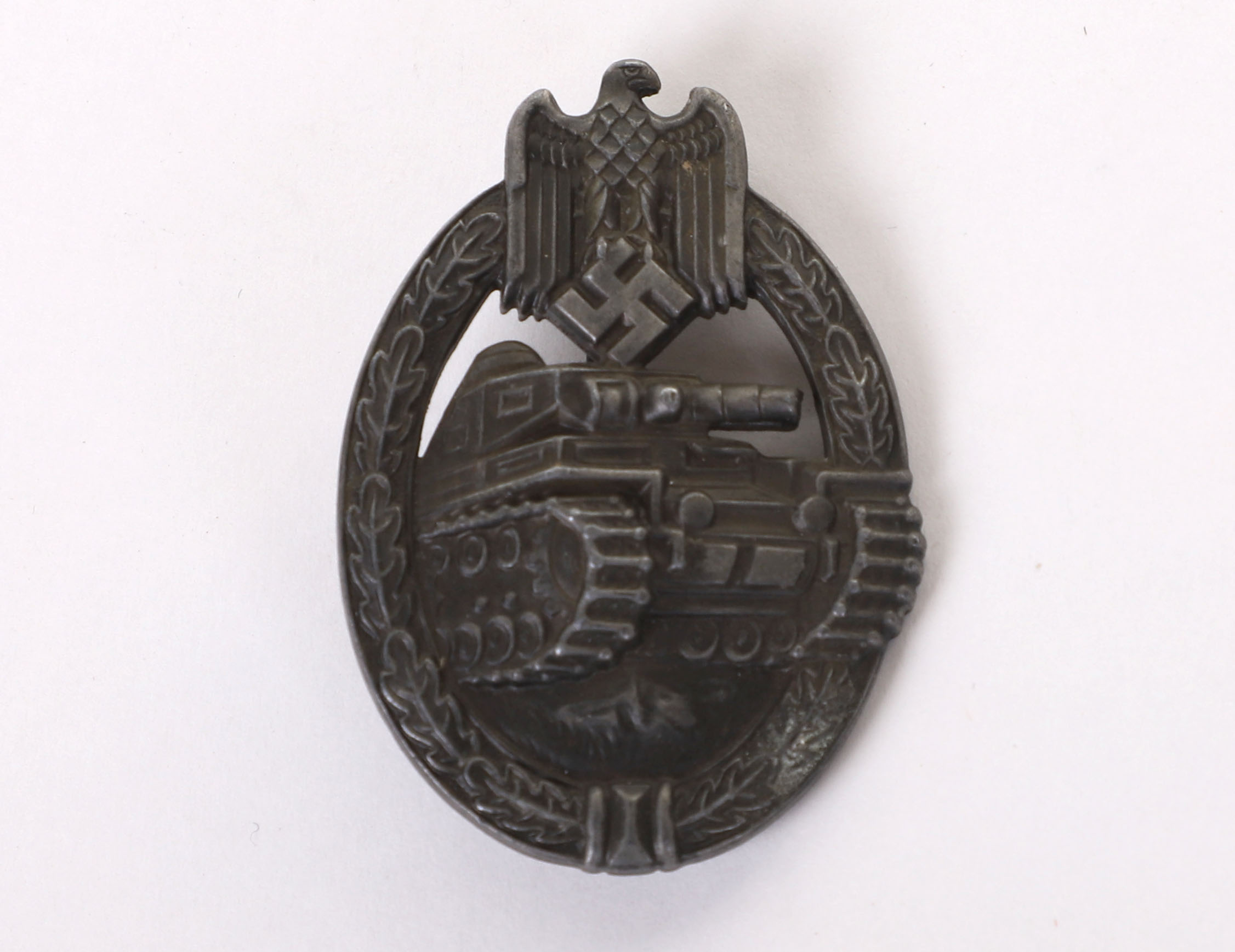 WW2 GERMAN PANZER ASSAULT BADGE IN BRONZE BY FRANK & REIF STUTTGART - Image 2 of 6