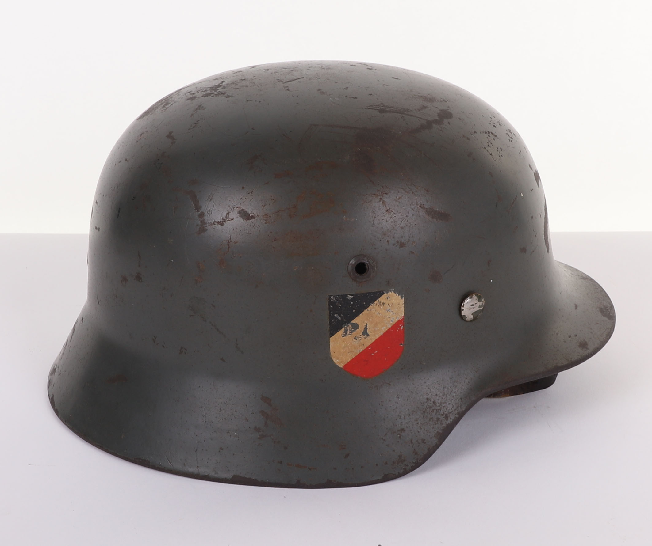 WWII GERMAN HEER M-35 DOUBLE-DECAL HELMET - Image 5 of 14