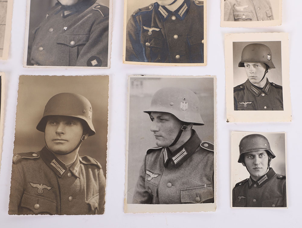 8 HEER PHOTO POSTCARDS OF MEN W/ HELMETS - Image 3 of 6