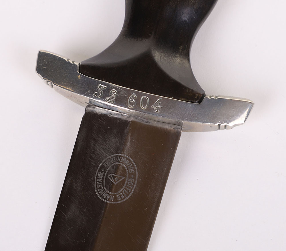 THIRD REICH SS (SCHUTZSTAFFEL) ERASED ROHM INSCRIPTION DRESS DAGGER BY GOTTLIEB HAMMESFAHR, SOLINGEN - Image 9 of 15