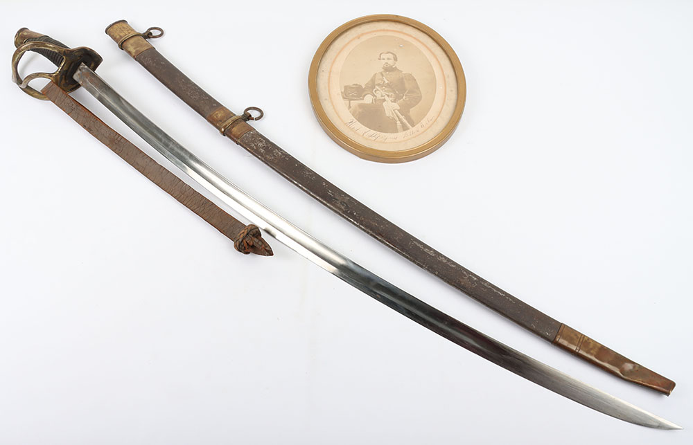 US MODEL 1860 STYLE PRESESENTASION SWORD W/ PHOTO FROM A MEMBER OF THE 7TH REGIMENT NEW YORK CAVALRY - Image 14 of 19