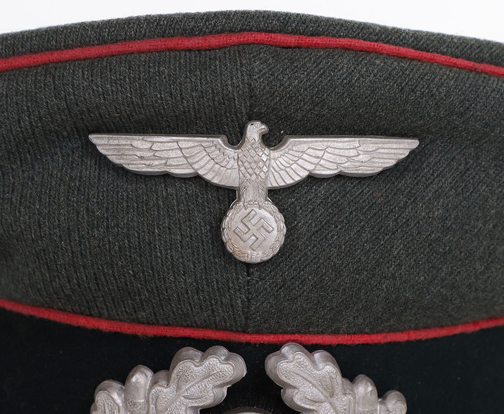 WWII GERMAN HEER PANZER EM VISOR HAT - Image 6 of 12