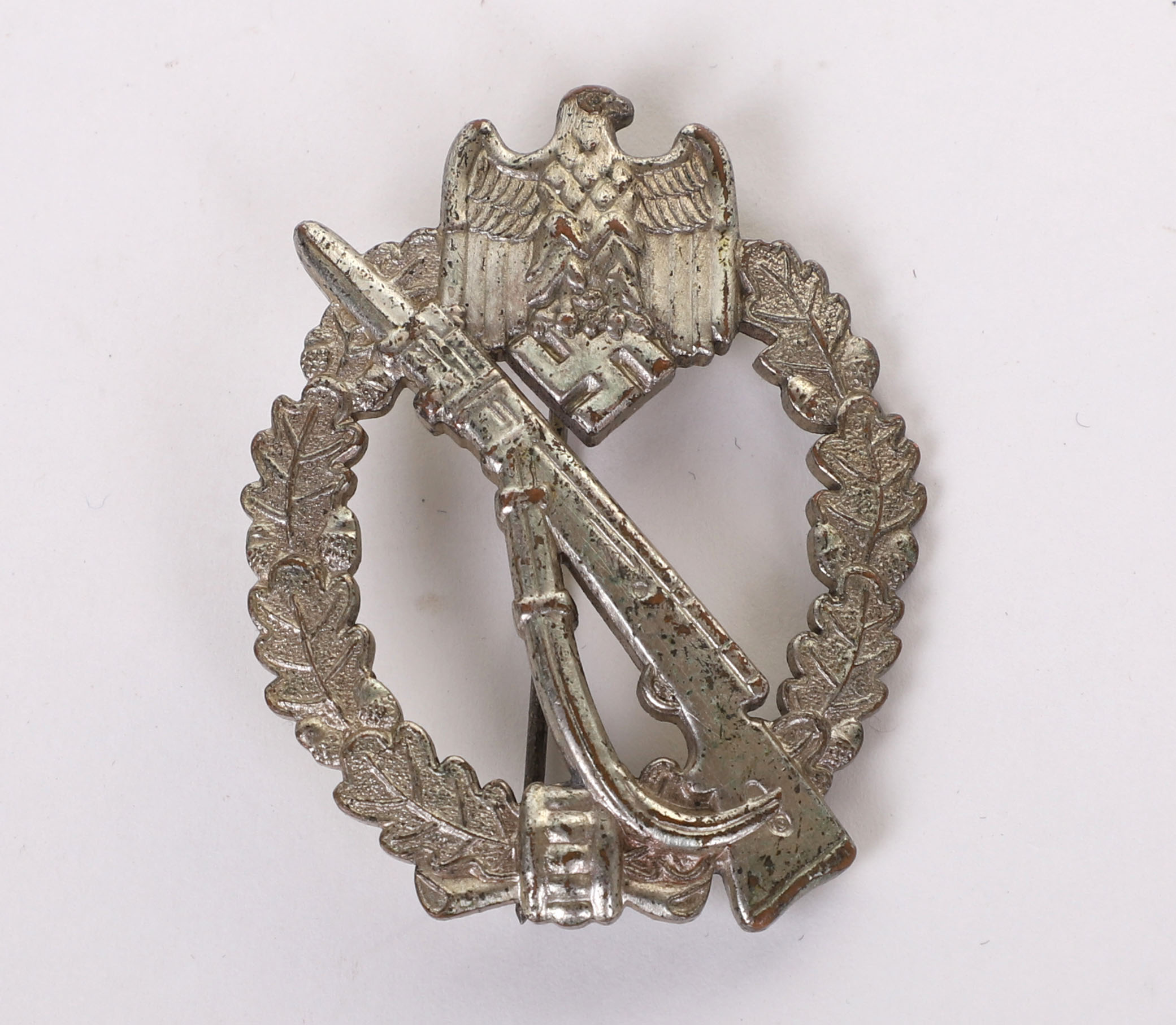 WW2 GERMAN ARMY / WAFFEN-SS INFANTRY ASSAULT BADGE IN SILVER BY FERD WIEDMANN - Image 2 of 5