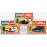 Three Dinky 277 Police Land Rovers