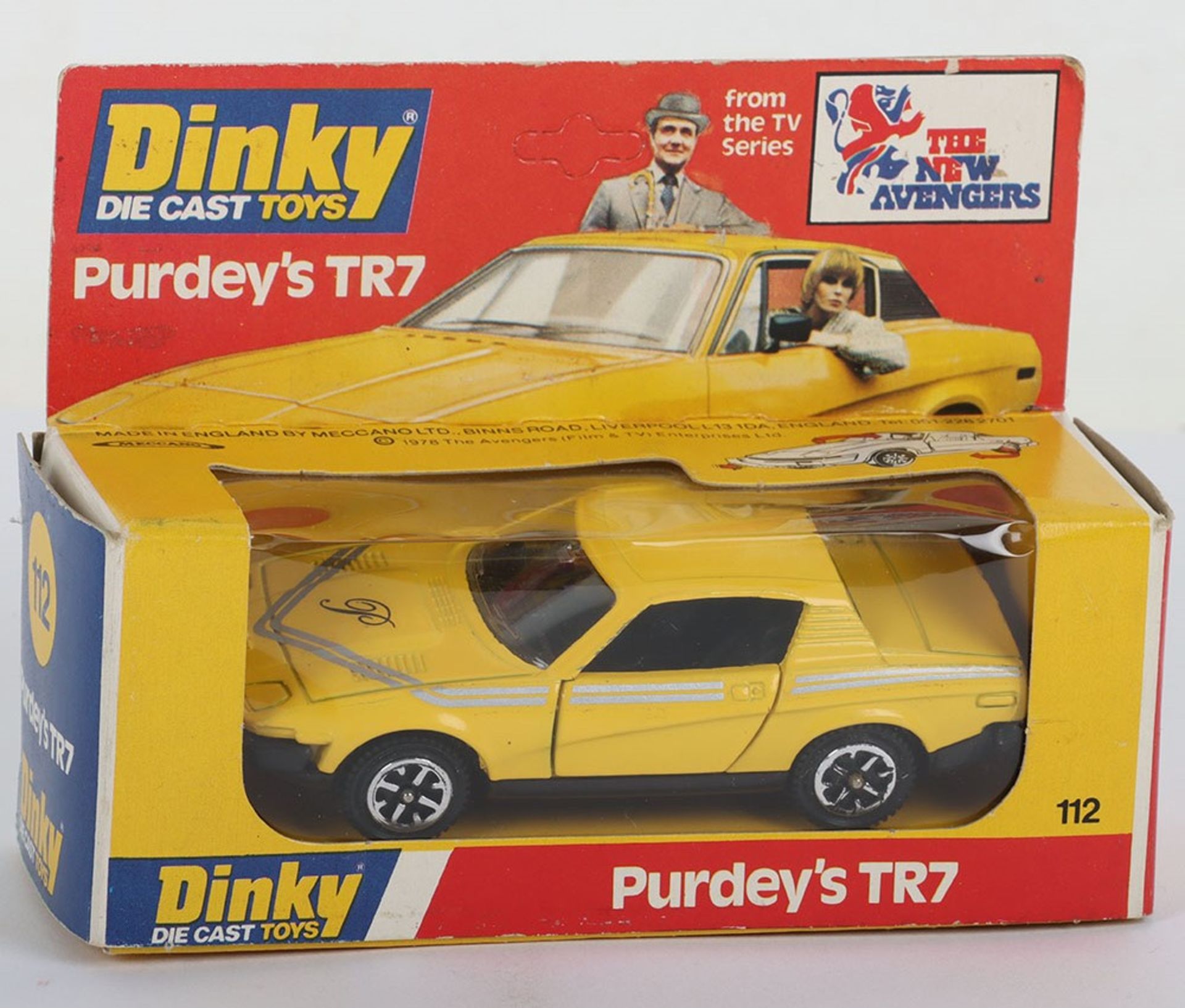 Dinky 112 Purdey,s TR7 from the Tv Series The New Avengers