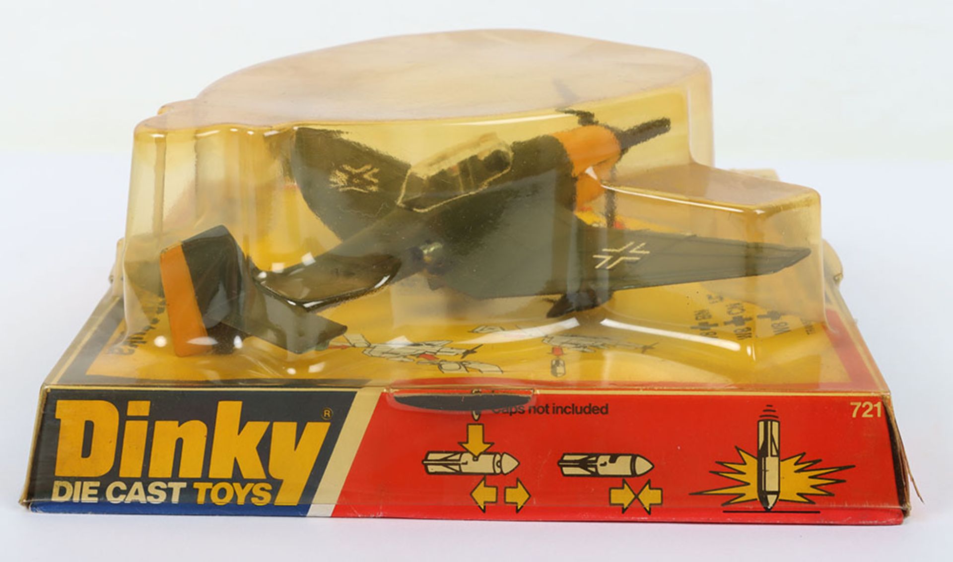 Dinky Toys 721 German Junkers Ju 87B Stuka Aircraft with dropping cap firing bomb! - Image 4 of 5