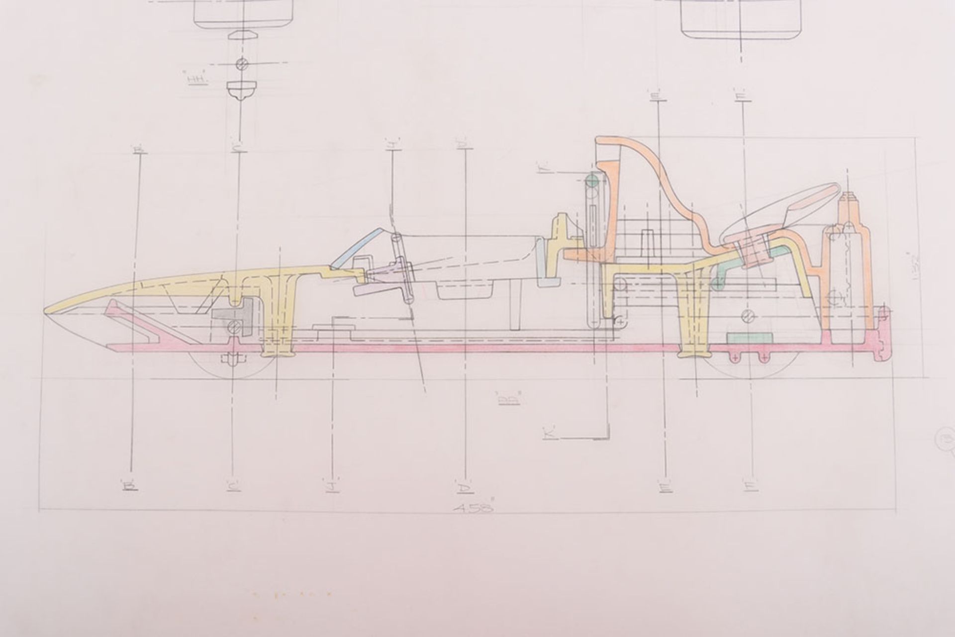 Scarce Original Corgi Toys/Mettoy Co.Ltd Northampton 150 Surtees T.S.9 Racing Car Factory Drawing - Image 2 of 5