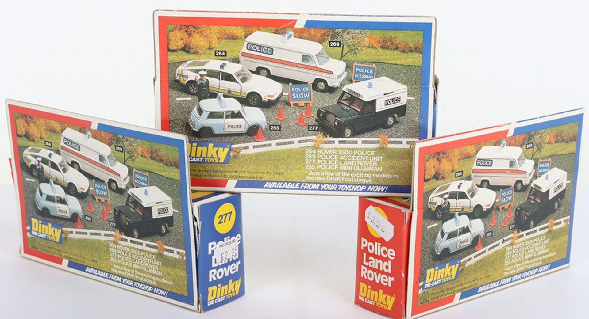 Three Dinky 277 Police Land Rovers - Image 2 of 4