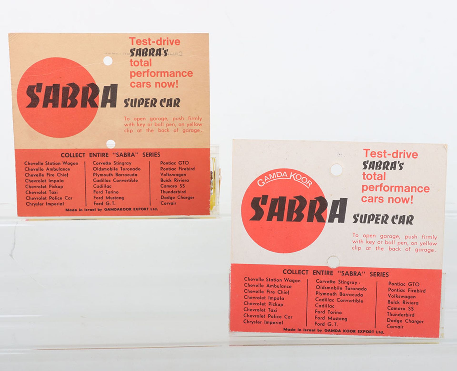 Two Boxed Sabra (Israel) 1/43 scale USA Super Cars - Image 2 of 5