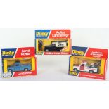 Three Dinky Toys Land Rovers