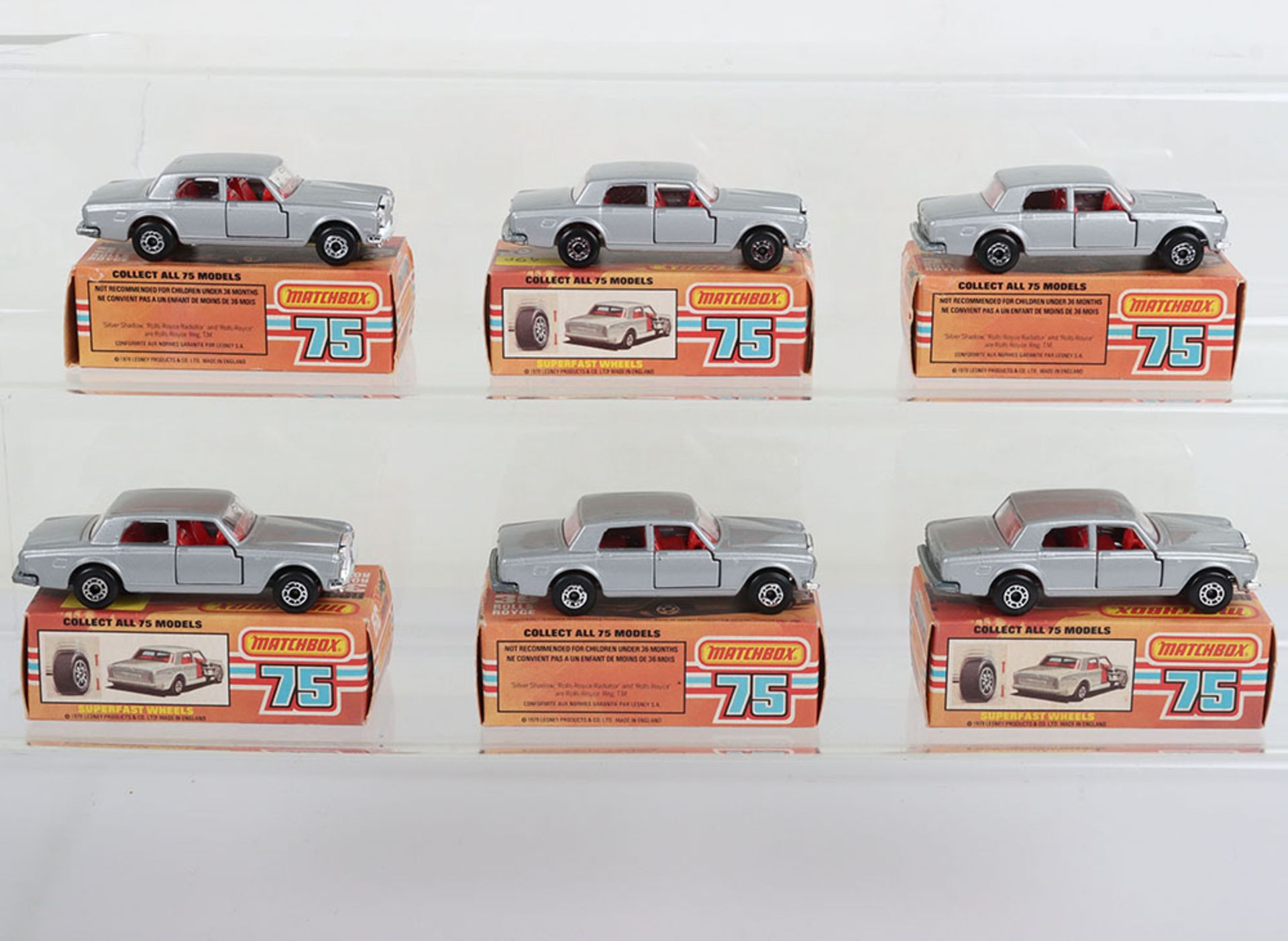 Six Boxed Matchbox Lesney MB-39 Rolls Royce Silver Shadows - Image 2 of 3