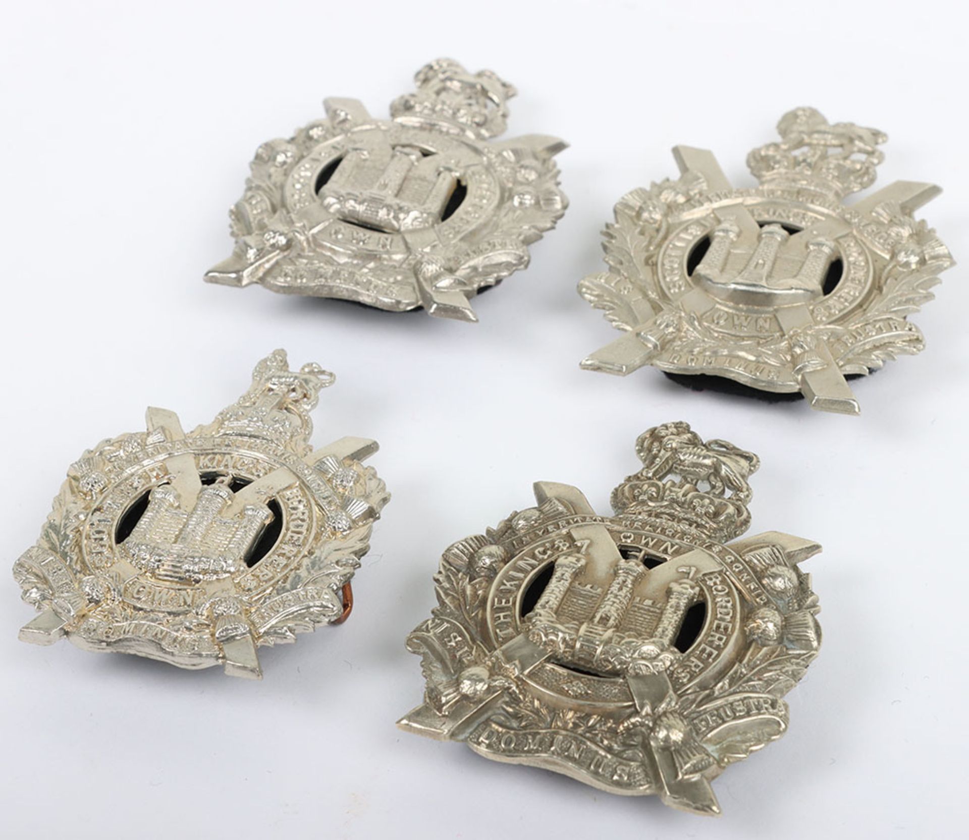 3x Variation of Victorian Kings Own Scottish Borderers Helmet Plate Centres - Image 2 of 4