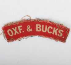 WW2 Ox & Bucks Light Infantry Printed Shoulder Title