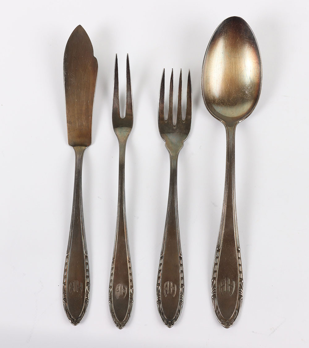 Grouping of Third Reich Adolf Hitler Silver Flatware Items from the Berghof