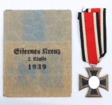 WW2 German 1939 Iron Cross 2nd Class with Packet by Klein & Quenzer, Oberstein