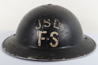 WW2 British Home Front Factory Fire Service Steel Helmet