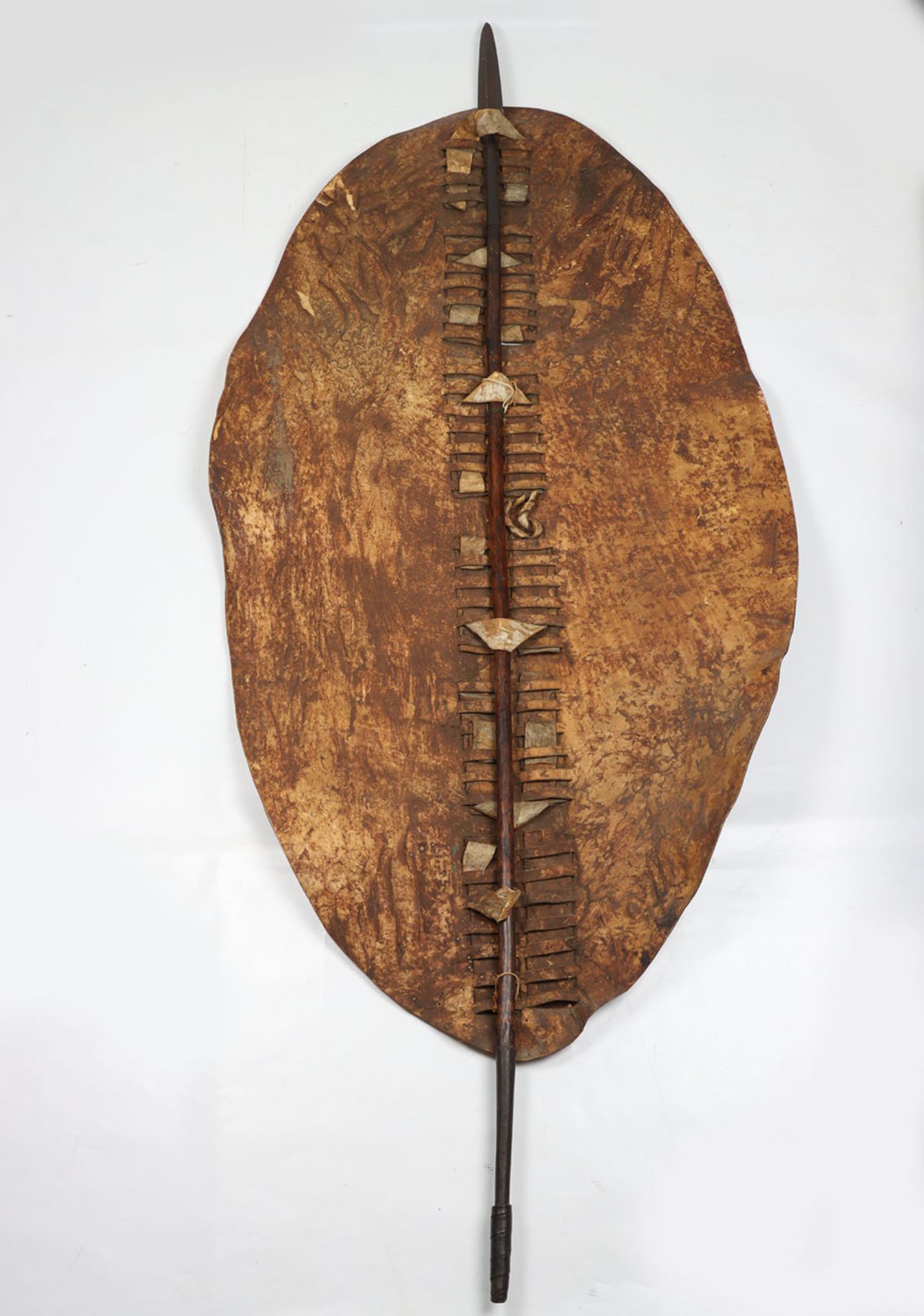 Rare Anglo-Zulu War Period Large Zulu Battle Shield Isihlangu - Image 9 of 21
