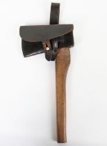 WW2 German Wehrmacht Pioneer Axe with Matching Leather Pouch 1941