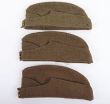 3x WW2 New Zealand Field Service Caps