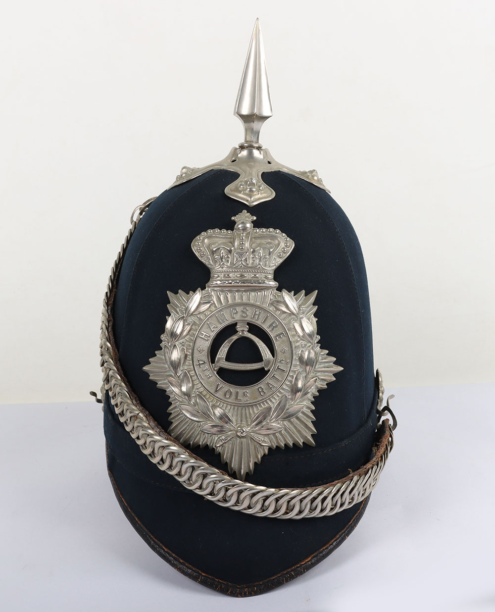 Victorian 4th Hants Rifle Volunteers Other Ranks Home Service Helmet - Image 9 of 10