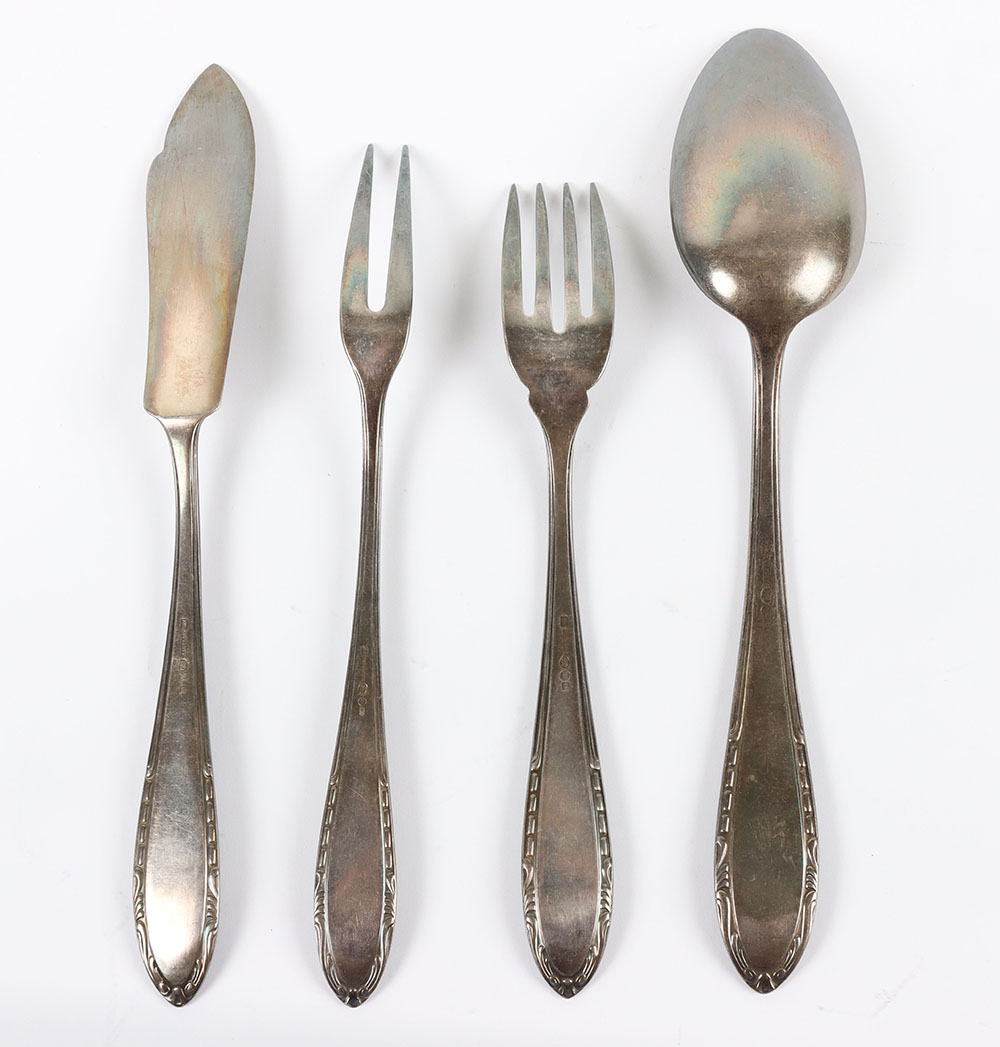 Grouping of Third Reich Adolf Hitler Silver Flatware Items from the Berghof - Image 2 of 10