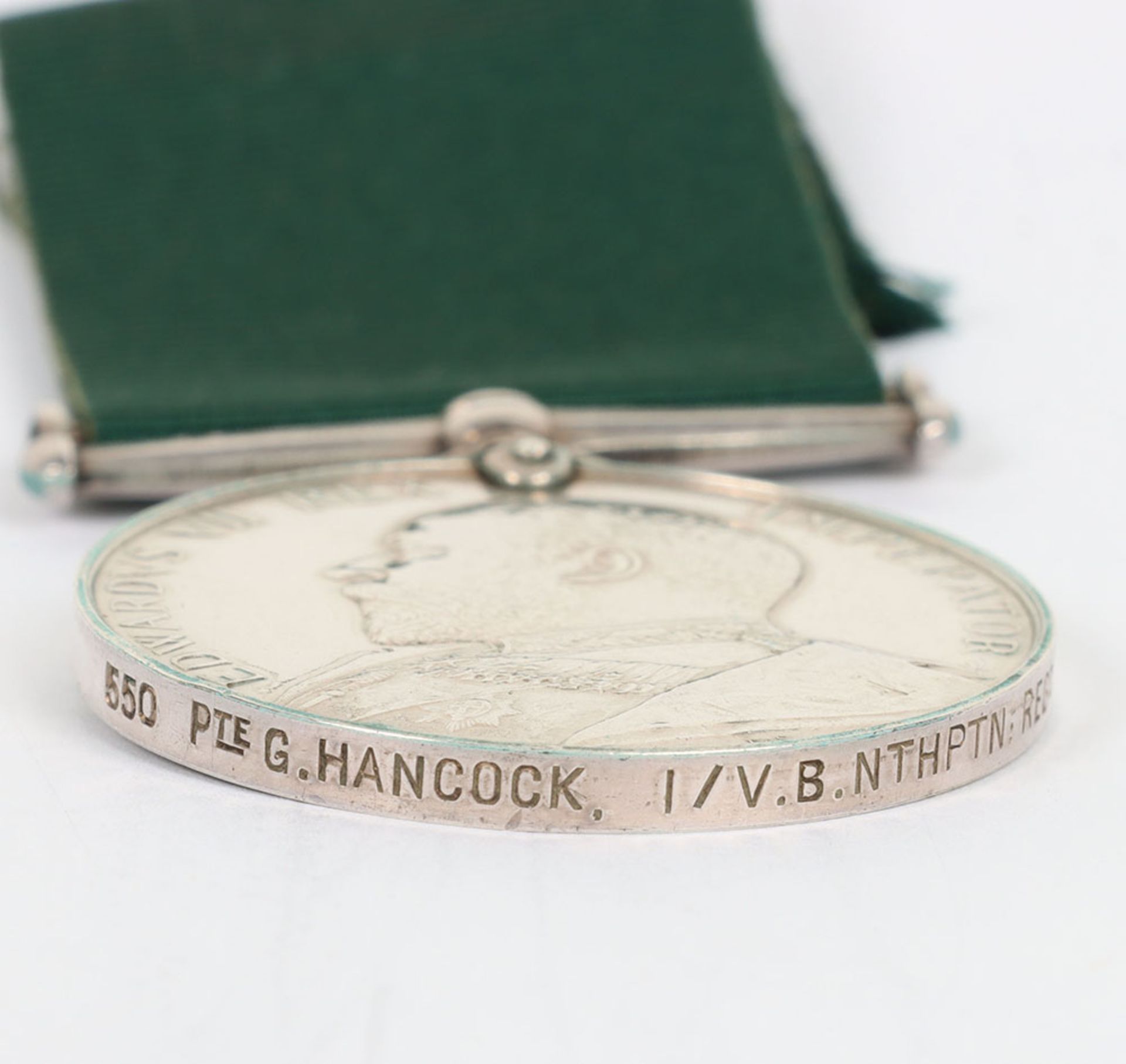 Edwardian Volunteer Long Service Medal to the 1st Volunteer Battalion Northamptonshire Regiment - Image 5 of 5