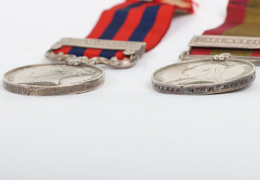 Victorian Afghanistan & India Campaign Medal Pair to the Rifle Brigade - Image 6 of 6