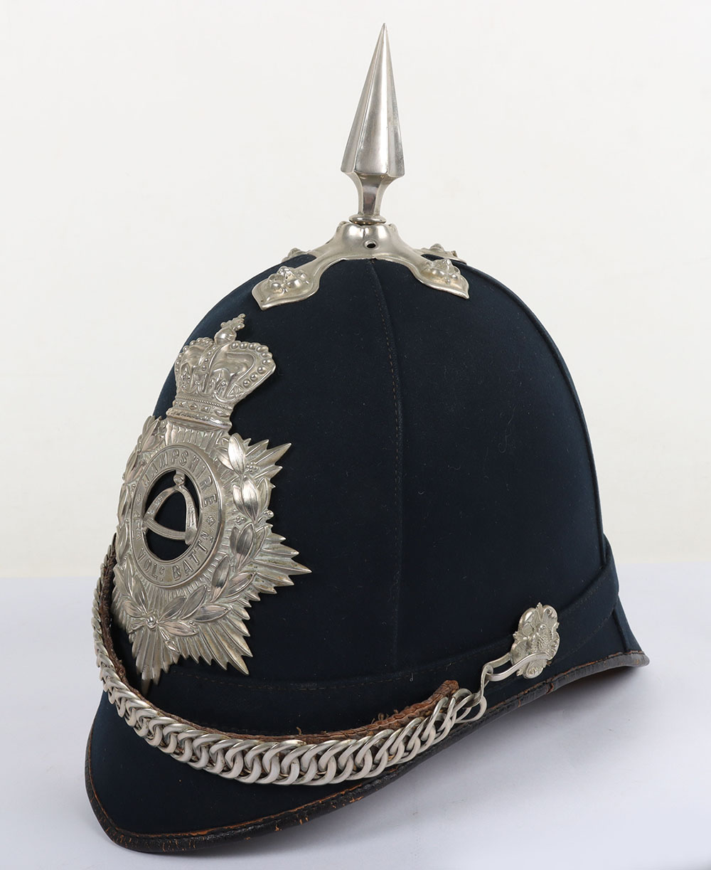 Victorian 4th Hants Rifle Volunteers Other Ranks Home Service Helmet - Image 3 of 10