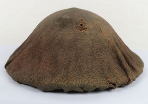 WW2 British Steel Combat Helmet with Camouflage Cover