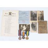 Great War Military Medal Group of Three to the Machine Gun Corps