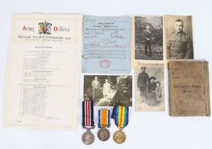 Great War Military Medal Group of Three to the Machine Gun Corps