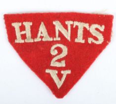 Victorian 2nd Volunteer Battalion Hampshire Regiment Shoulder Title