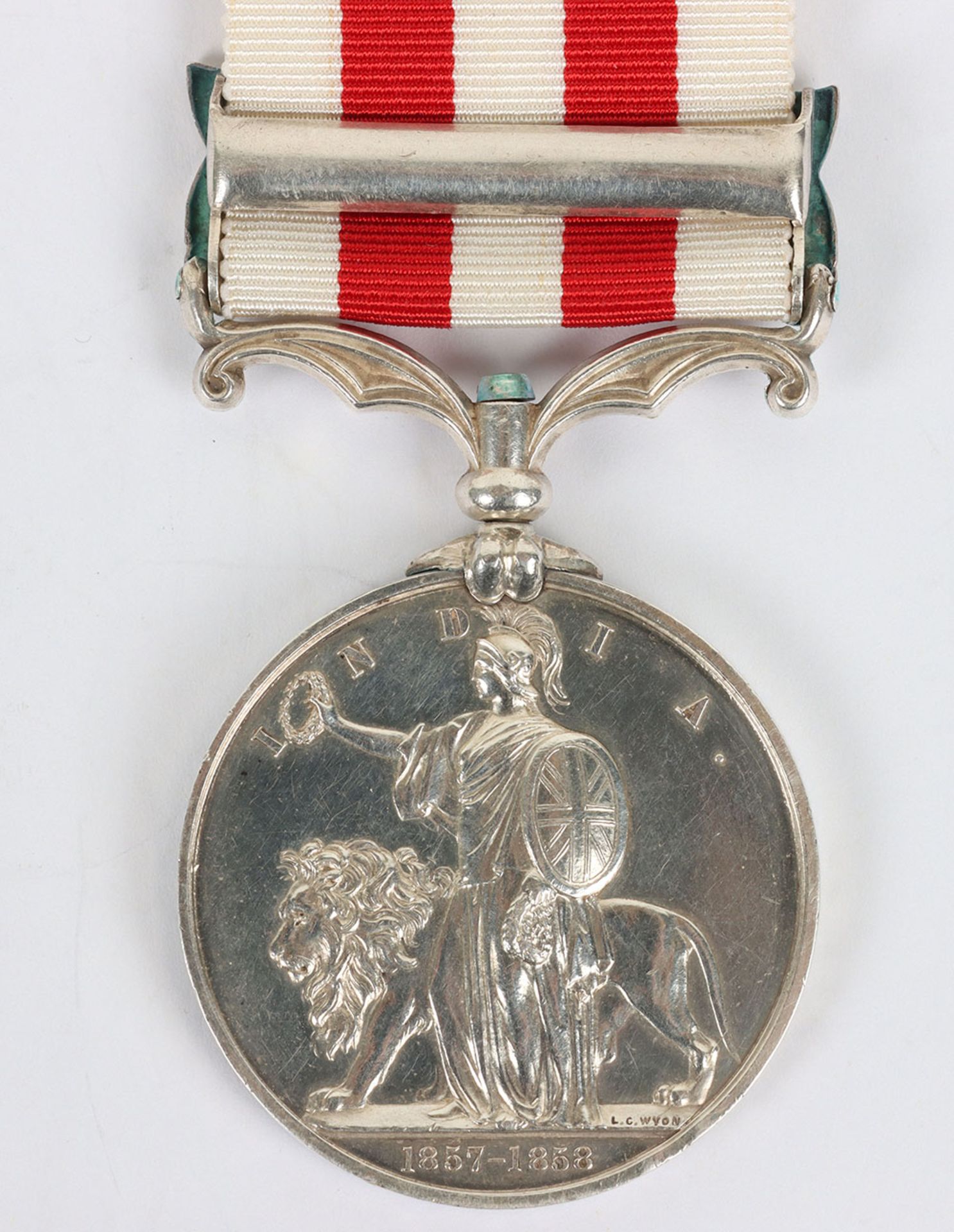 A Poignant Indian Mutiny Medal to the 2nd in Command of the 19th Regiment N.I. Who Comm - Image 2 of 6