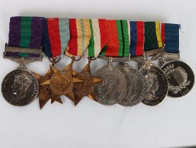 A Pre-War Palestine Territorial Long Service Medal Group of Eight to a Soldier in the Royal West Ken
