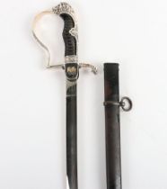 Third Reich SS (Schutzstaffel) Lion Head Officers Sword by Alexander Coppel, Solingen