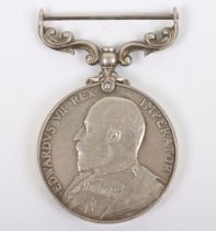 Edward VII Army Long Service and Good Conduct Medal to a Drummer in the Devon Regiment