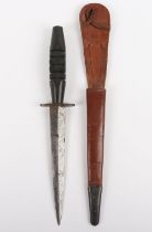 WW2 British Wooden Grip Fairbairn Sykes (F.S) Commando Knife
