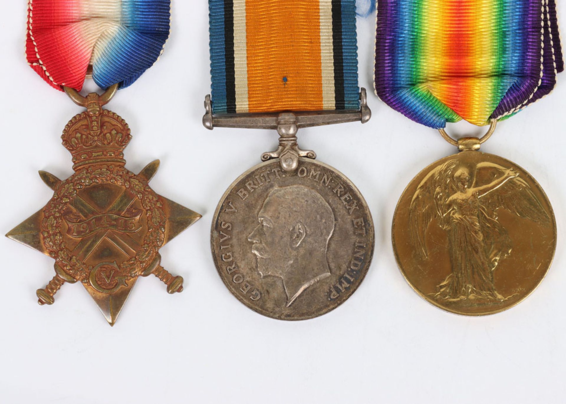 Great War 1914-15 Star Medal Trio to the Northamptonshire Yeomanry - Bild 2 aus 6