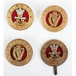 Irish Regiment Helmet Plate Centres & Pagri Badge